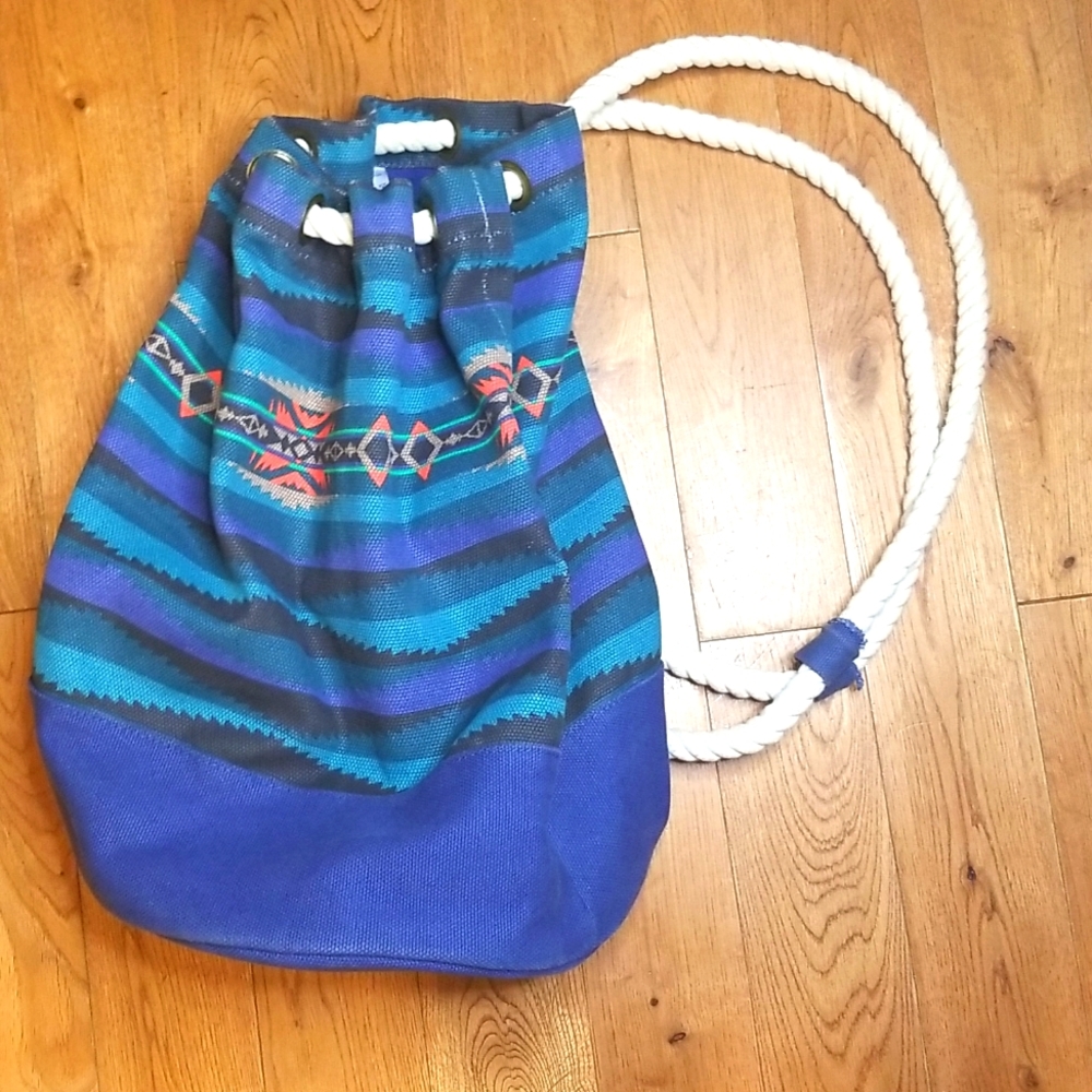 Vintage Pendleton Navajo Southwestern Boho Crossbody Backpack - Picture 3 of 7